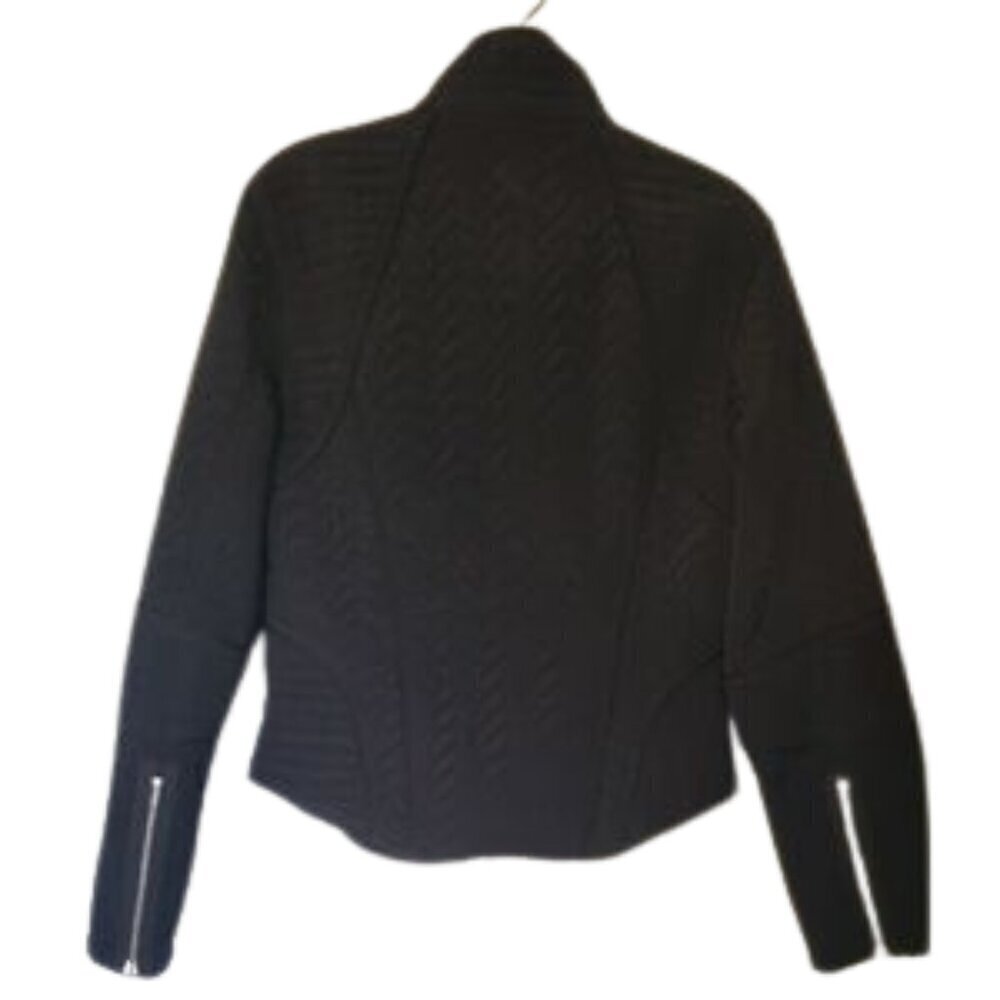 Jax Bomber jacket Size 8 black quilted full zip lined Vintage - Picture 4 of 8